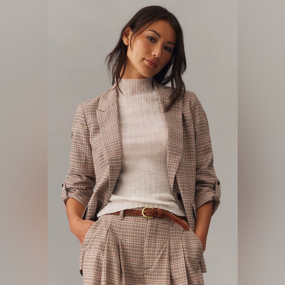 Maeve Roll-Sleeve Blazer